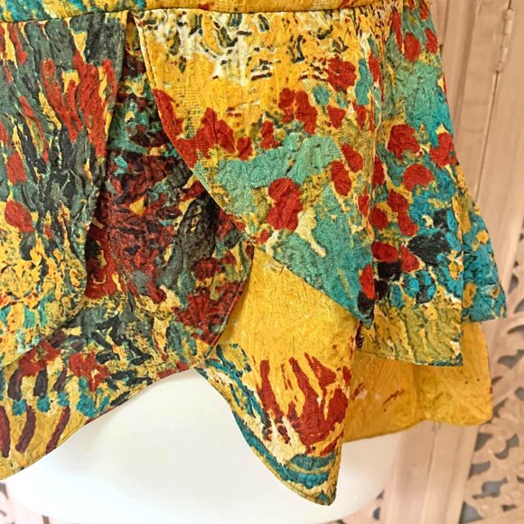 RARE Tracy Reese Silk Impressionist Peplum - Picture 3 of 4